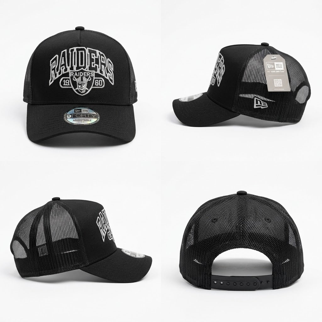 Black Raiders 1960 Trucker Snapback Cap