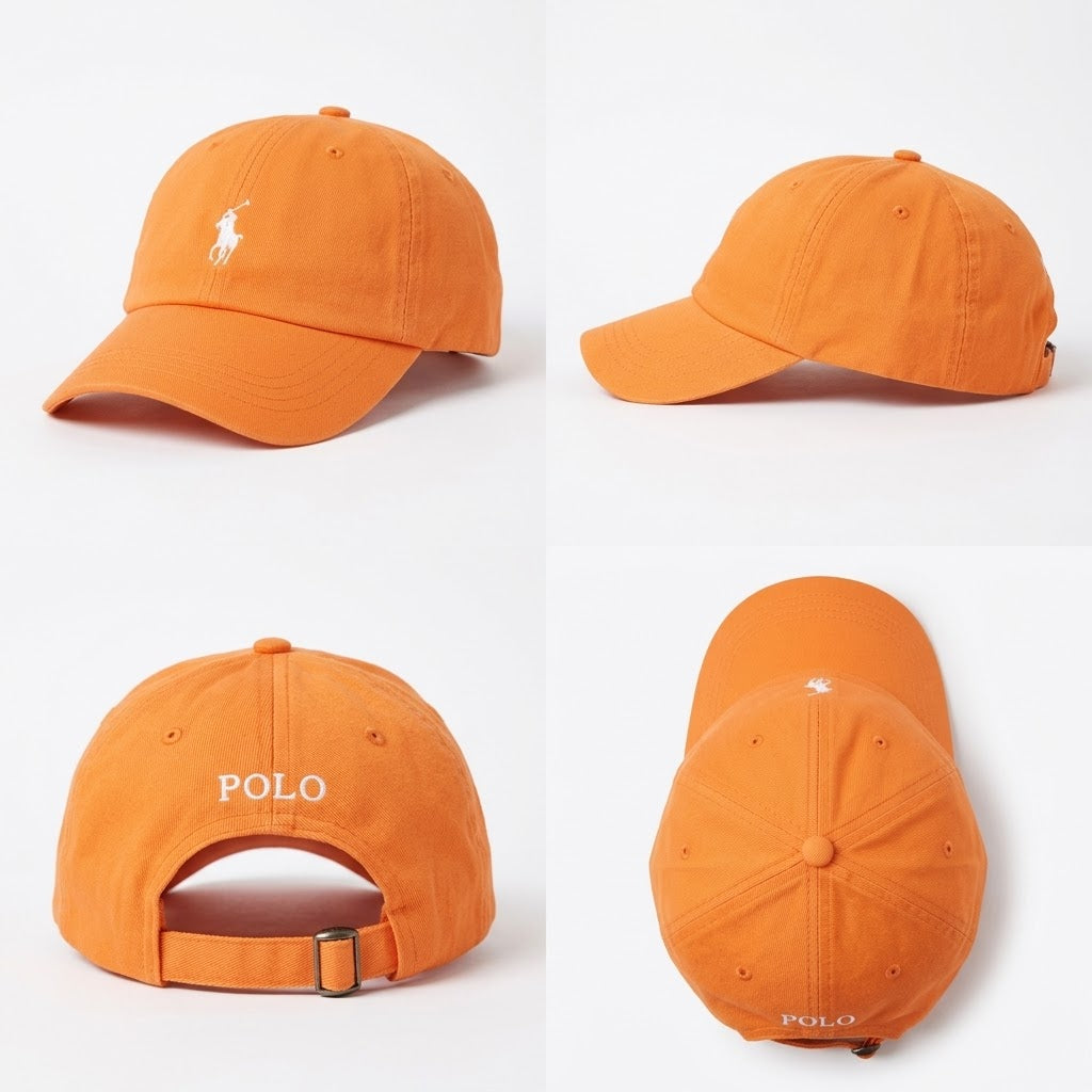 Orange Pony Embroidered Cotton Twill Cap
