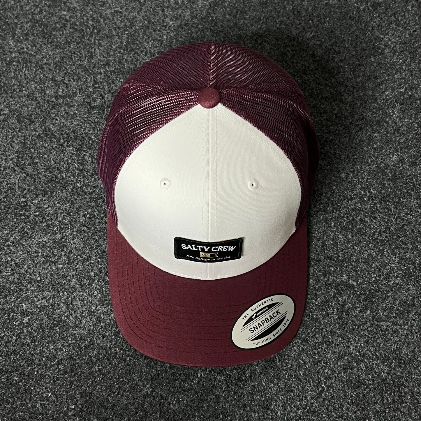 Huf City White & Burgundy Trucker Cap