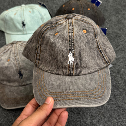 Polo Ralph Lauren Acid-Washed Denim Ball Caps