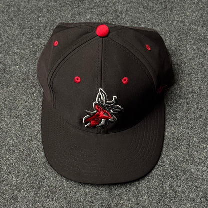 Texas Tech "Raider Red"  Black/Red Sniper Pig Fitted Cap ( M Size )