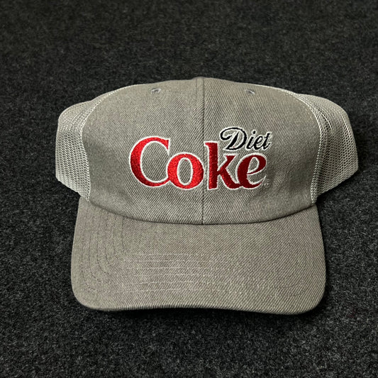Diet Coke Vintage Trucker Hat – Gray & White Mesh