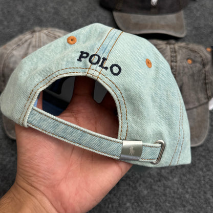 Polo Ralph Lauren Acid-Washed Denim Ball Caps