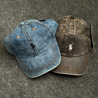 Polo Ralph Lauren Acid-Washed Denim Ball Caps