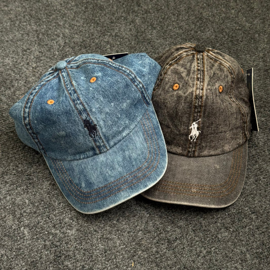 Polo Ralph Lauren Acid-Washed Denim Ball Caps