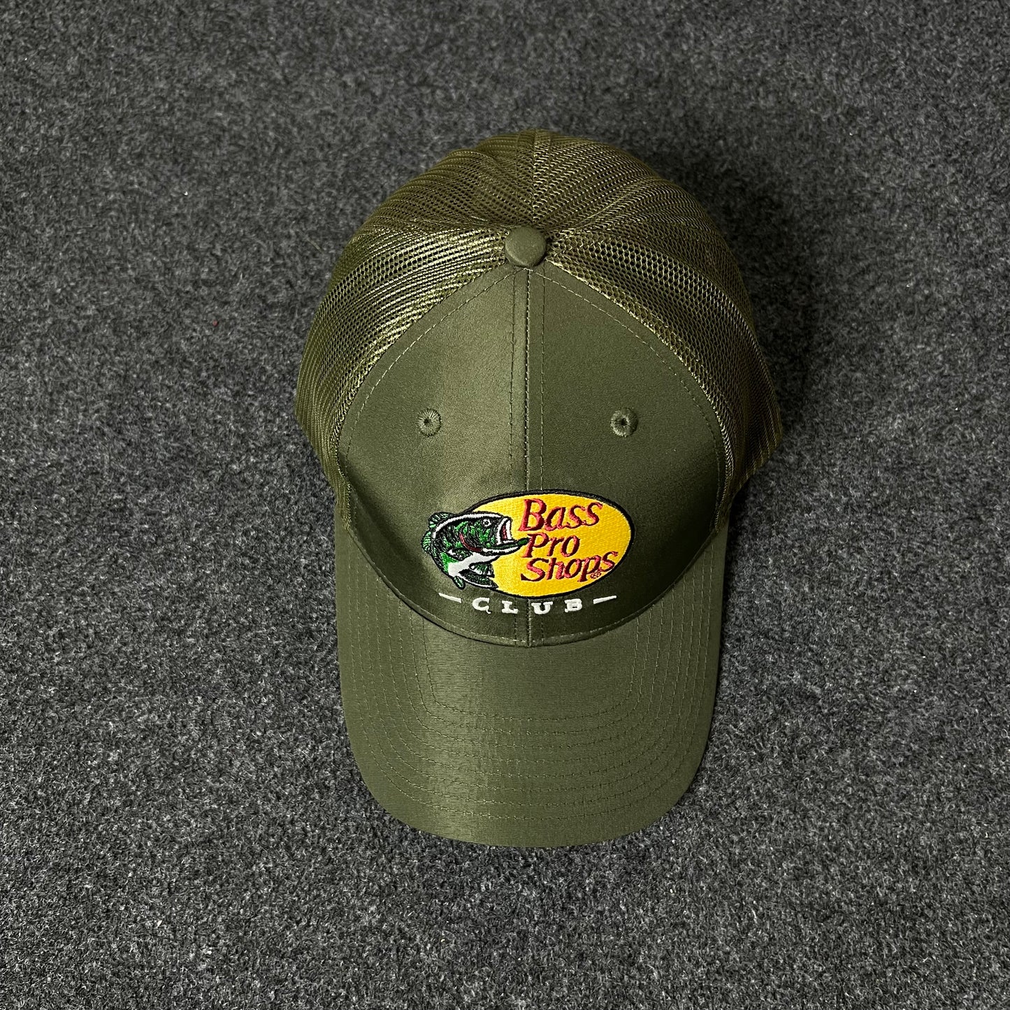 Bass Pro Shops Club Olive Mesh Cap