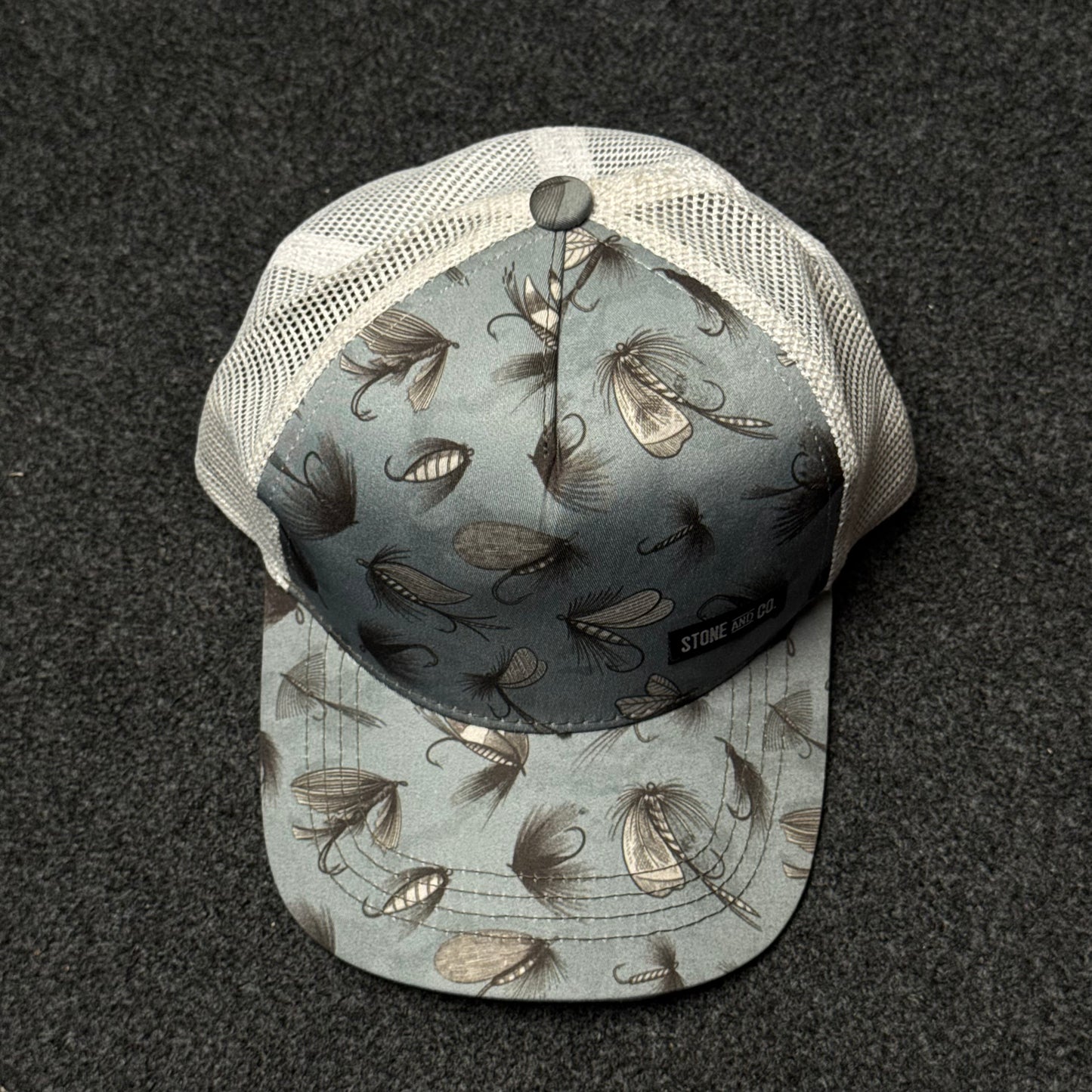 Stone & Co. Fly Pattern Trucker Cap ( KIDS CAP AGE 6-18 )