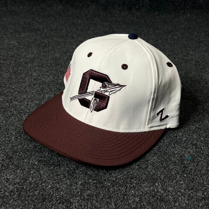 Capelli Sport “G” Fitted Cap – White & Maroon ( L size )