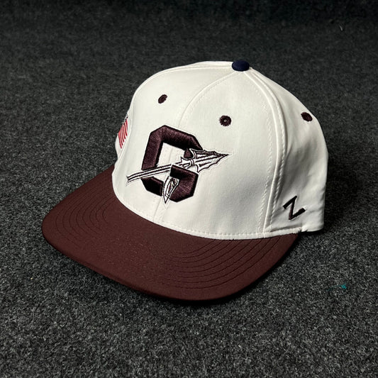 Capelli Sport “G” Fitted Cap – White & Maroon ( L size )