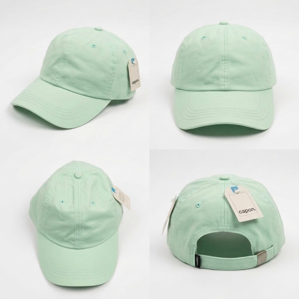 Adjustable Mint Green  Unstructured Cotton Cap