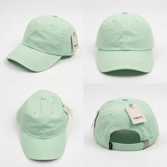 Adjustable Mint Green  Unstructured Cotton Cap
