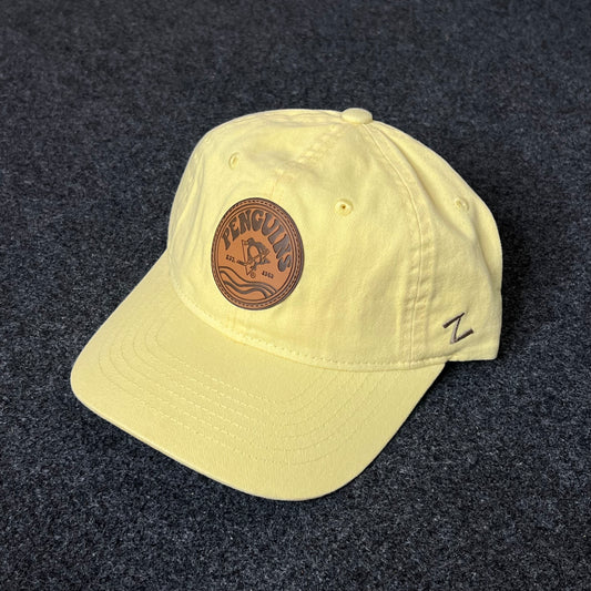 Yellow Flowriders Dad Hat – Leather Patch Adjustable Cap