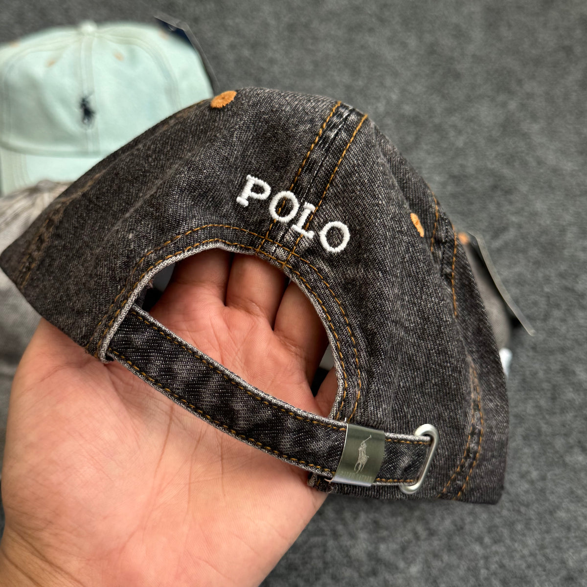 Polo Ralph Lauren Acid-Washed Denim Ball Caps