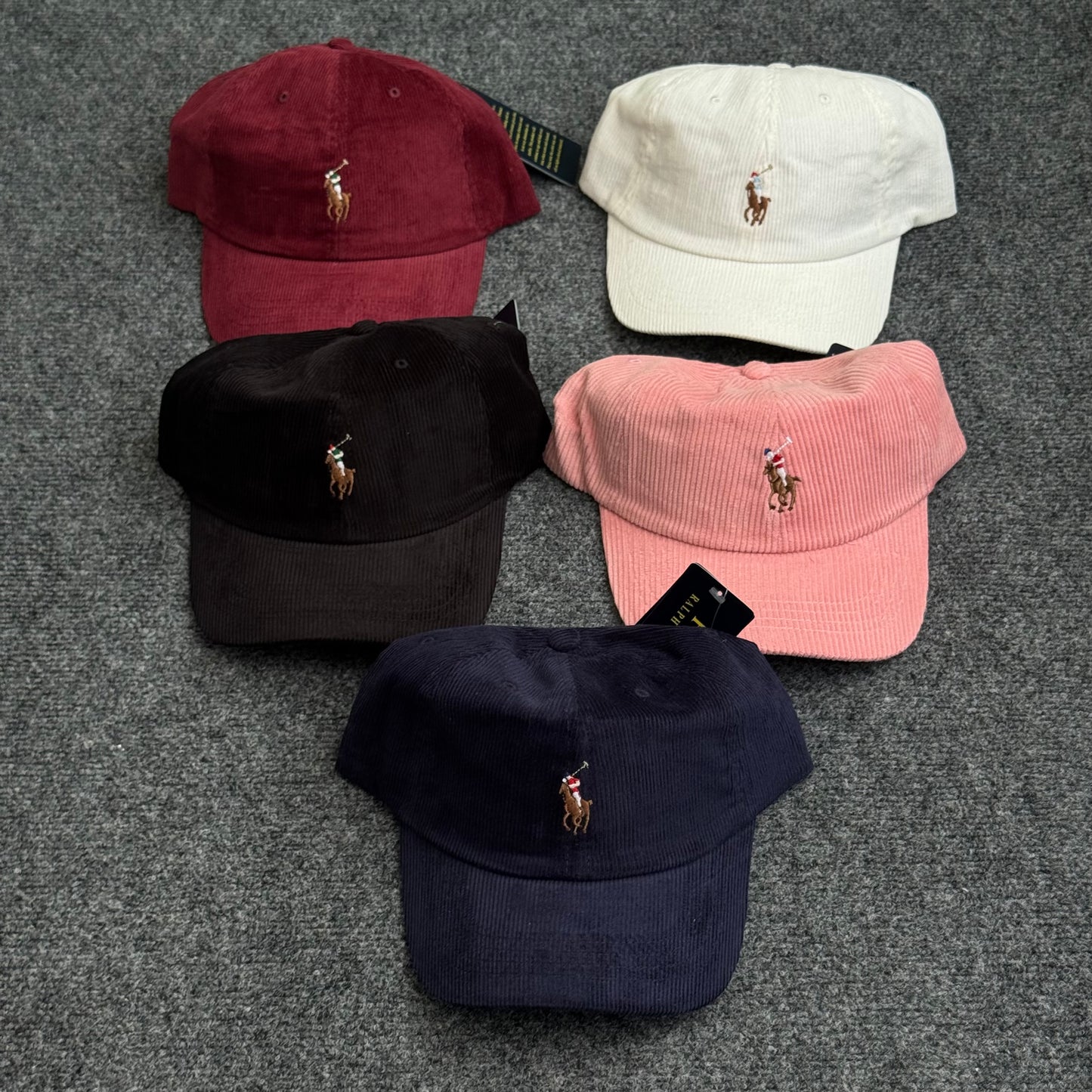 Classic Embroidered Retro Corduroy Unstructured Cap