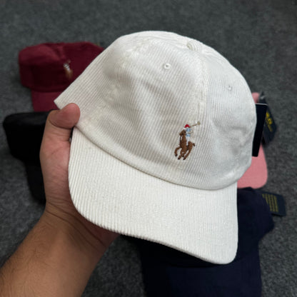 Classic Embroidered Retro Corduroy Unstructured Cap