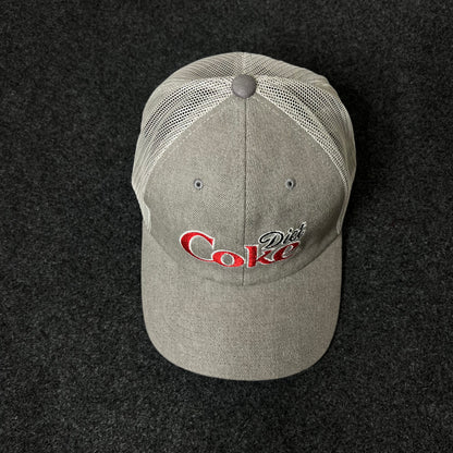 Diet Coke Vintage Trucker Hat – Gray & White Mesh