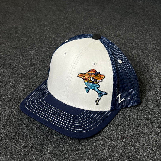 Coastal Carolina Chanticleers Shark Mascot Trucker Hat – White & Navy