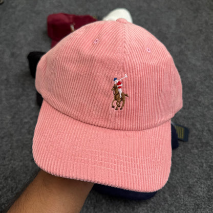 Classic Embroidered Retro Corduroy Unstructured Cap
