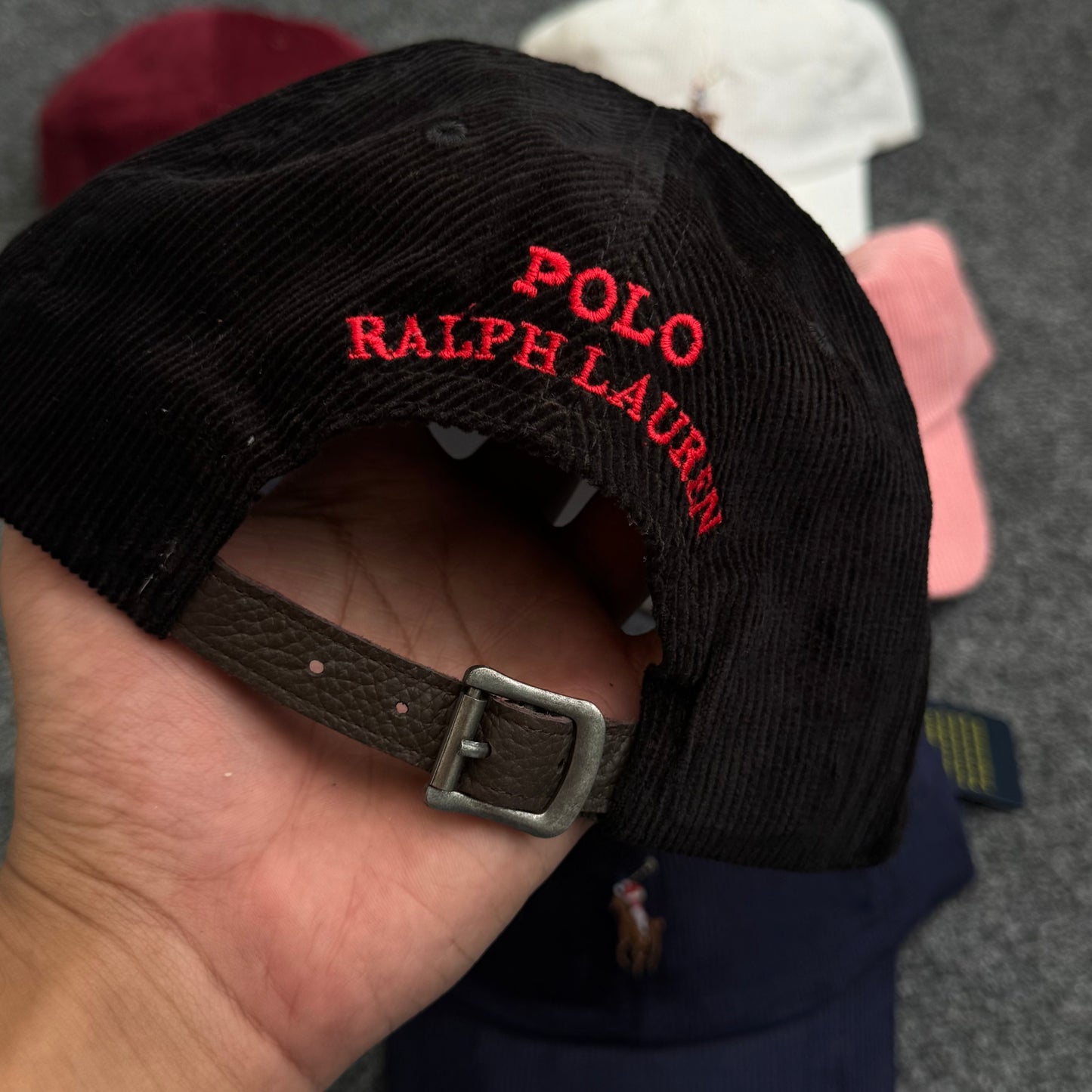 Classic Embroidered Retro Corduroy Unstructured Cap