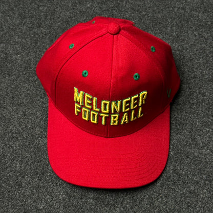 Meloneer Football Red Fitted Cap  (M size )