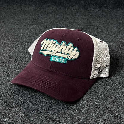Mighty Ducks Mesh Cap – Maroon & White