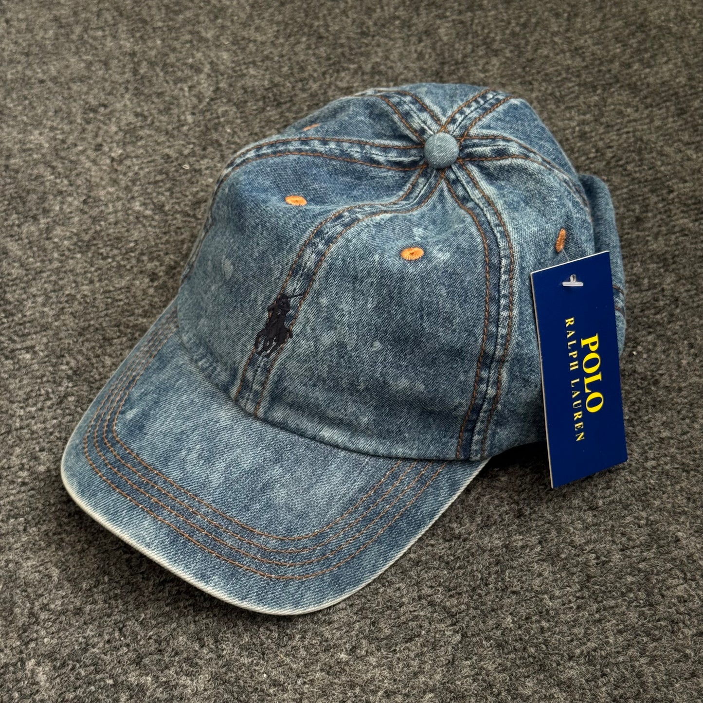 Polo Ralph Lauren Acid-Washed Denim Ball Caps