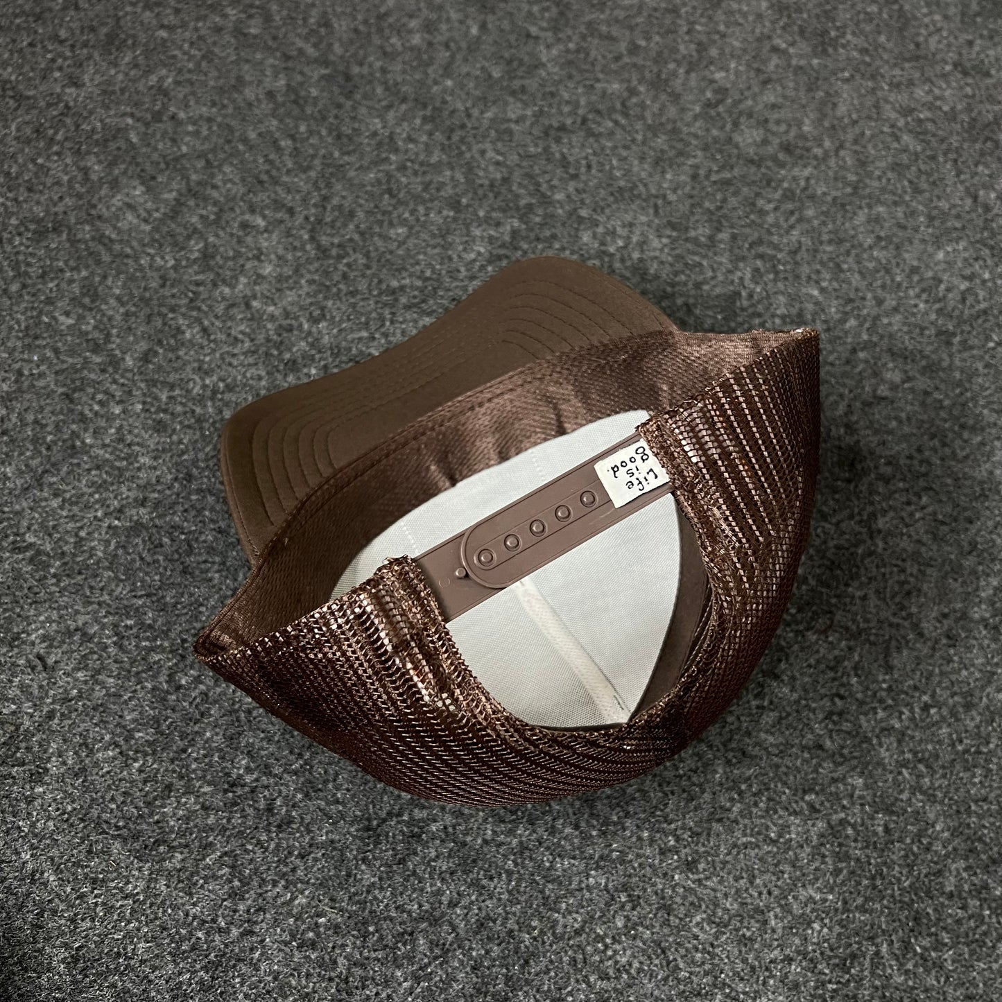 Life Is Good “May the Fish Be With You” Trucker Hat – Brown