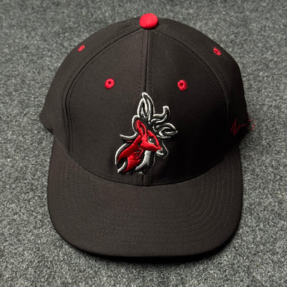Texas Tech "Raider Red"  Black/Red Sniper Pig Fitted Cap ( M Size )