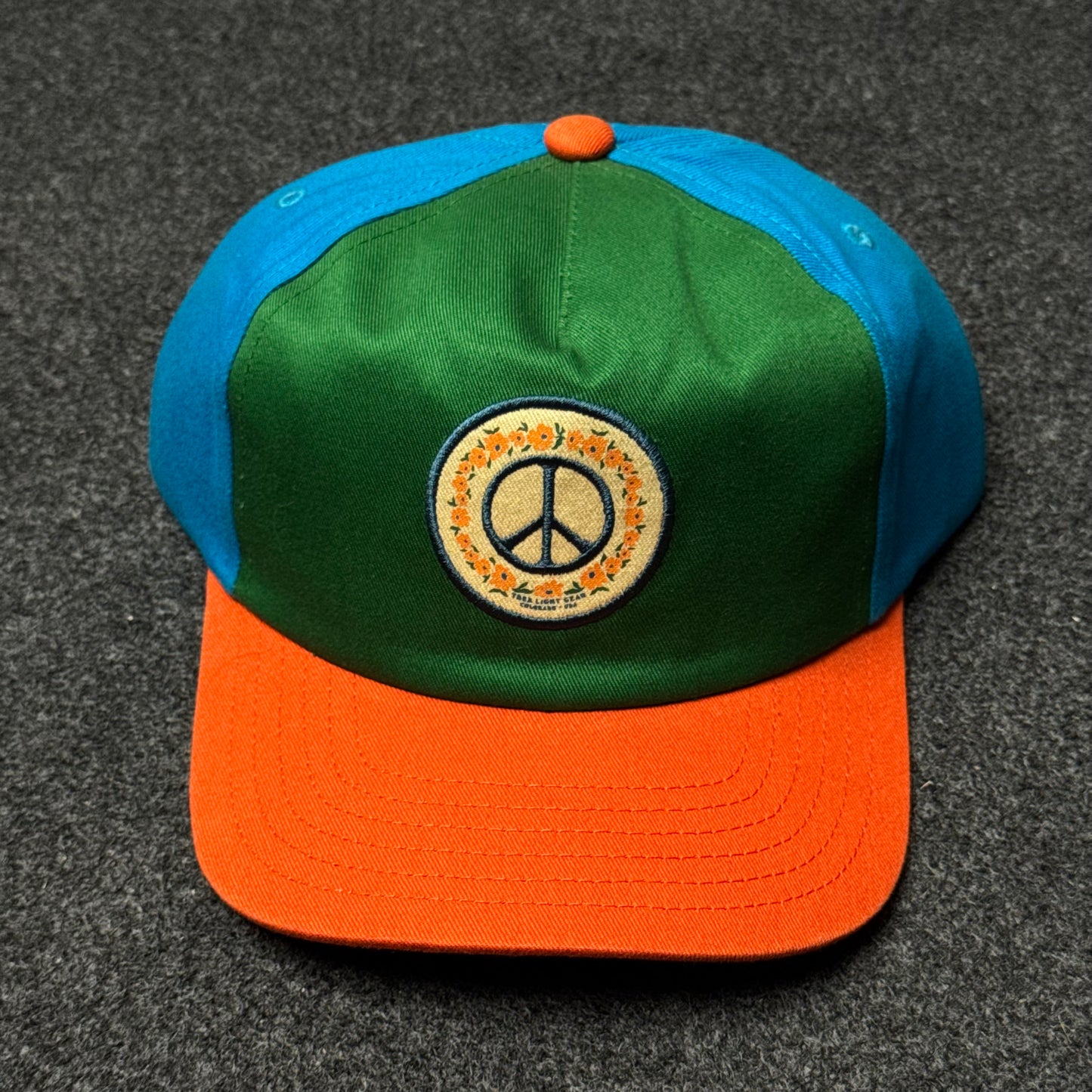 Blooming Peace 5 Panel Cap ( KIDS CAP AGE 6-18 )
