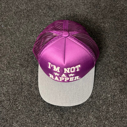 "I'm Not a Rapper" Trucker Hat (Black)