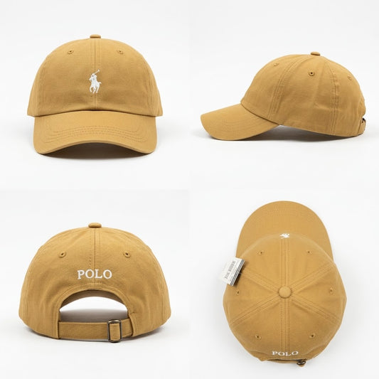 Mustard Yellow Pony Embroidered Adjustable Cap