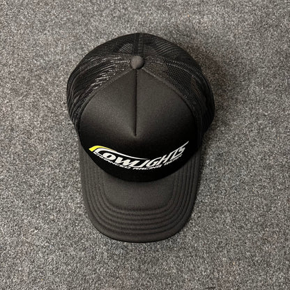 "Lowlights" trucker hat.