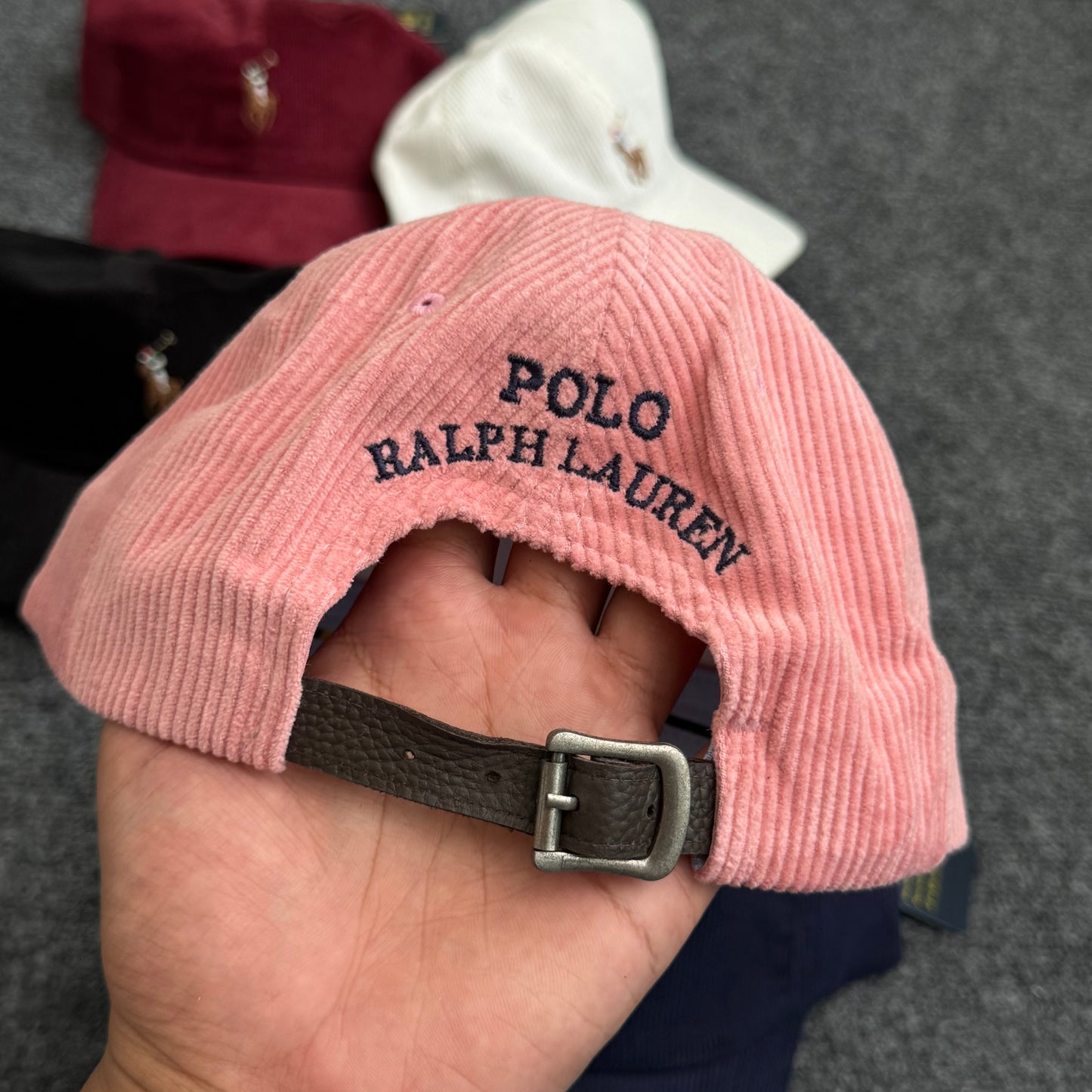 Classic Embroidered Retro Corduroy Unstructured Cap