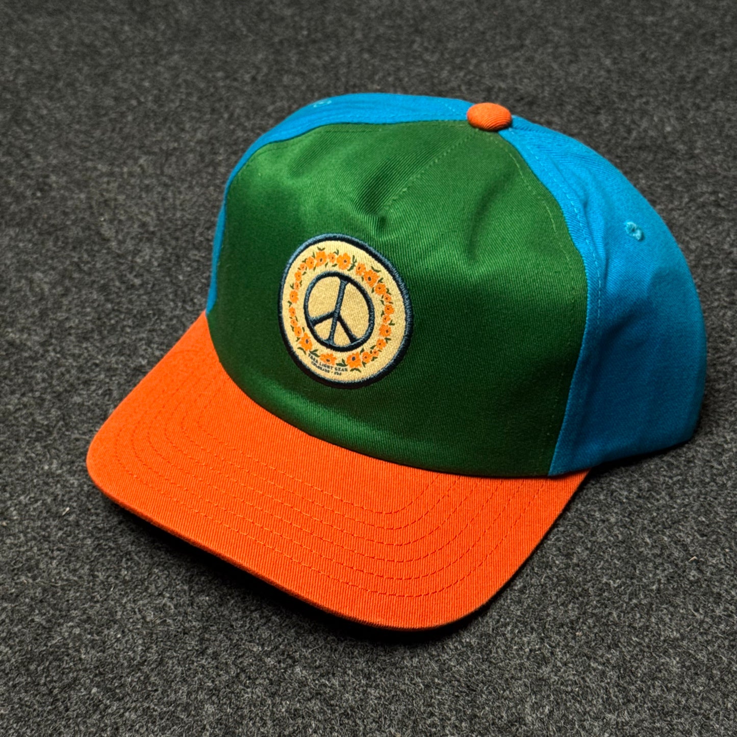 Blooming Peace 5 Panel Cap ( KIDS CAP AGE 6-18 )
