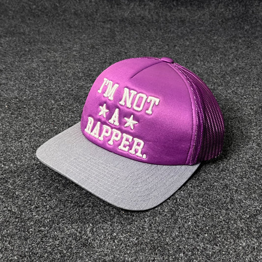 "I'm Not a Rapper" Trucker Hat (Black)