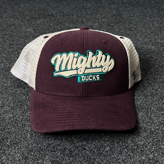Mighty Ducks Mesh Cap – Maroon & White