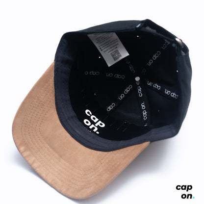 BLACK & LIGHT BROWN Contrast Cap by CAPON