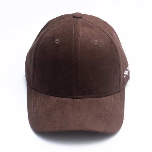DARK BROWN Suede Cap