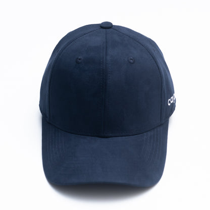 NAVY BLUE Suede Cap