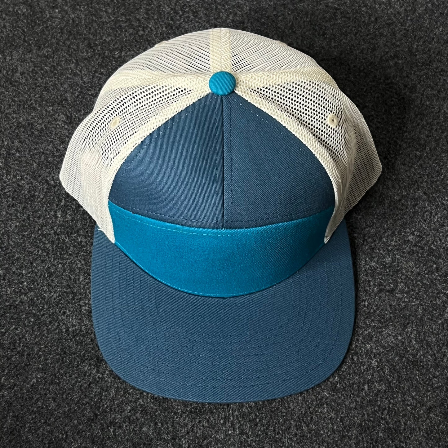 Capelli Sport Two-Tone Trucker Cap – Blue & White Mesh