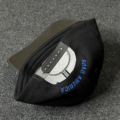 Capelli Sport “Track Logo” Flat Cap – Black & Royal Blue
