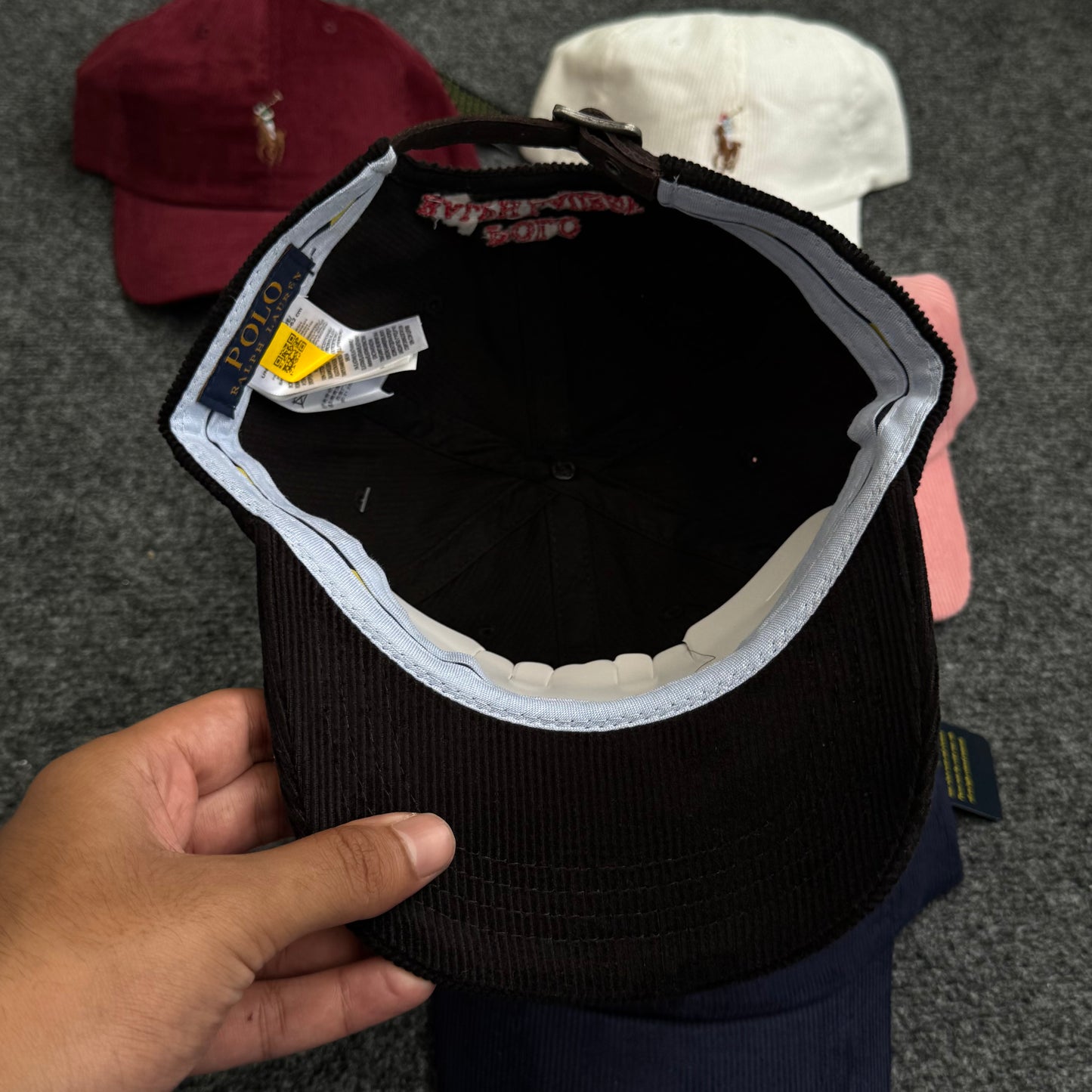 Classic Embroidered Retro Corduroy Unstructured Cap