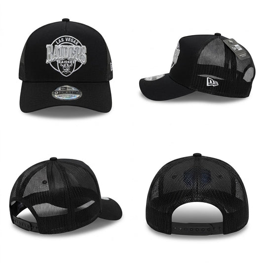 Black Las Vegas Raiders Crest Trucker Snapback Cap