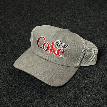 Diet Coke Vintage Trucker Hat – Gray & White Mesh