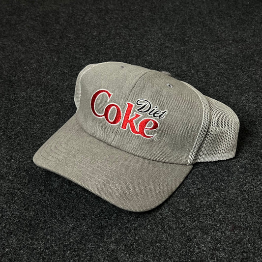 Diet Coke Vintage Trucker Hat – Gray & White Mesh
