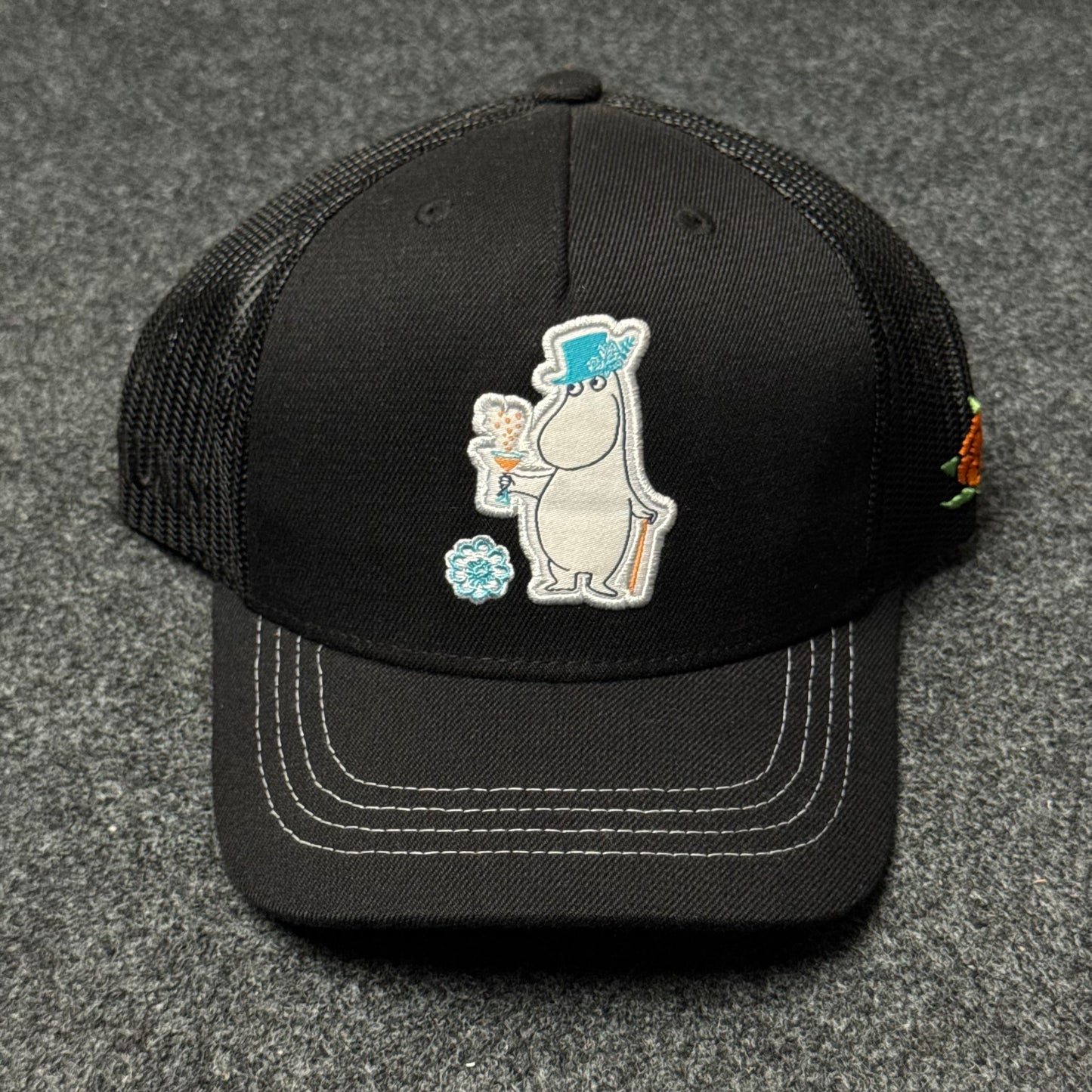 SQRTN "Cheers Moomin" Black Cap ( KIDS CAP AGE 6-18 )