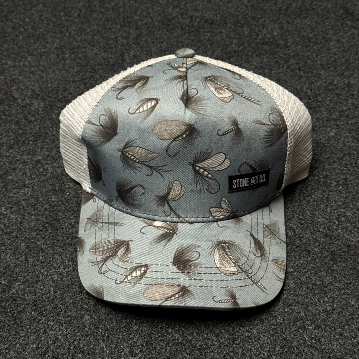 Stone & Co. Fly Pattern Trucker Cap ( KIDS CAP AGE 6-18 )