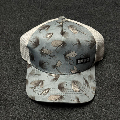 Stone & Co. Fly Pattern Trucker Cap ( KIDS CAP AGE 6-18 )