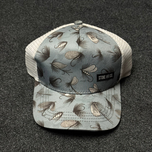 Stone & Co. Fly Pattern Trucker Cap ( KIDS CAP AGE 6-18 )