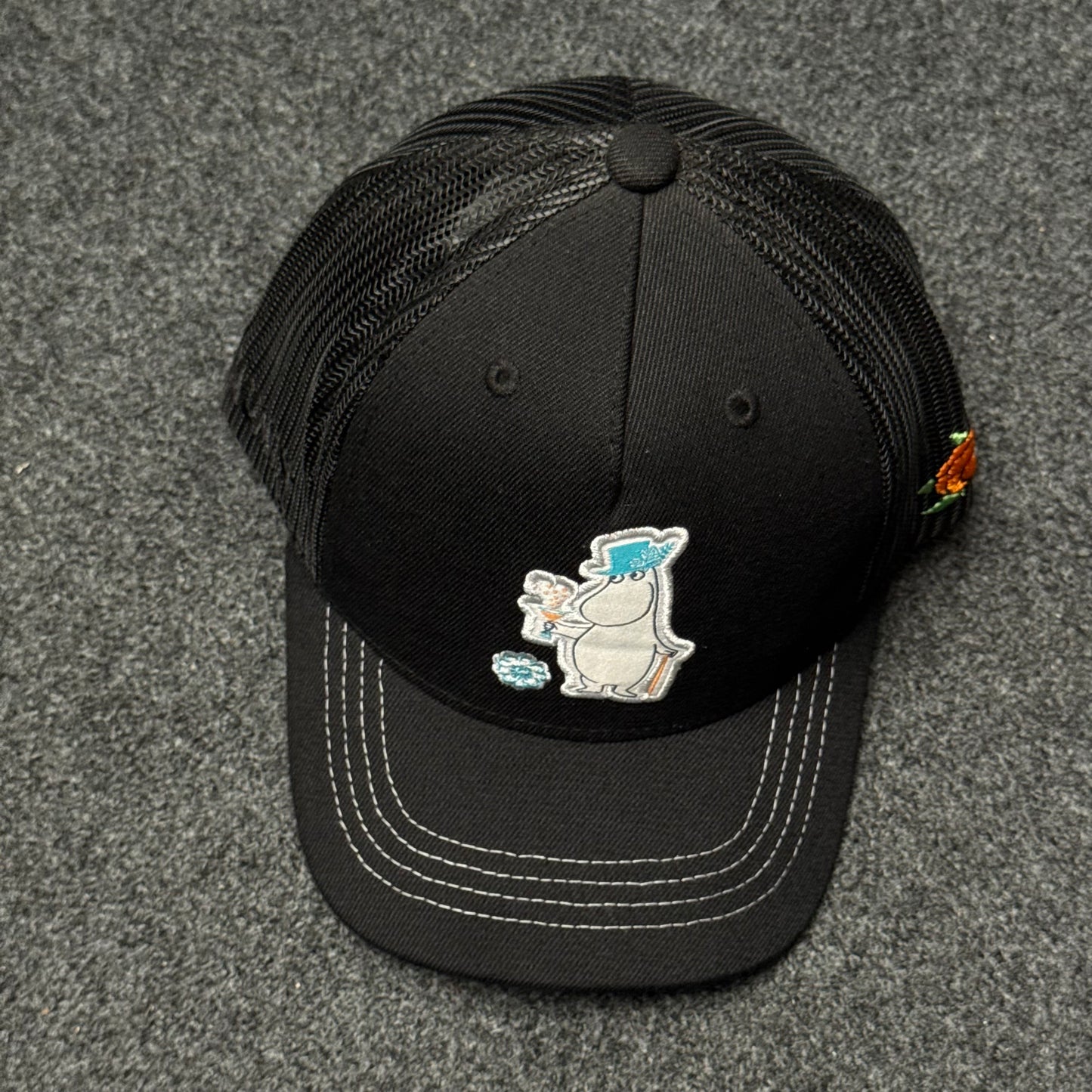 SQRTN "Cheers Moomin" Black Cap ( KIDS CAP AGE 6-18 )